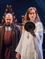 David Tennant as Richard II, Royal Shakespeare Company, Royal Shakespeare Theatre, Stratford-upon-Avon, England (via RSC's Live from Stratford-upon-Avon cinema broadcasts). You're standing on the pinnacle of a great performance, knowing you will never get any higher, when suddenly a volcano erupts out of nowhere and takes you higher. In every way that describes the impact David Tennant's portrayal of Richard II had on me. Figuring this role could get no finer than Derek Jacobi's right-as-rhyme 1978 performance in the BBC series, Tennant came along and changed everything I thought I knew about the role. And it is so right because he built his Richard on his last scene when he offs two would-be murderers with all the virility of Dwayne Johnson. This was a dangerous, prowling Richard, imperial, with a force of personality to back it up. Tennant is so expert at the verse that he ranges from playful to threatening throughout and nails superbly all of Richard's great speeches. Surrounded by a strong cast, including Nigel Lindsay as Bolingbroke and my old fave Michael Pennington as Gaunt, Tennant anchors a brilliant production helmed by Gregory Doran at the height of his skills.